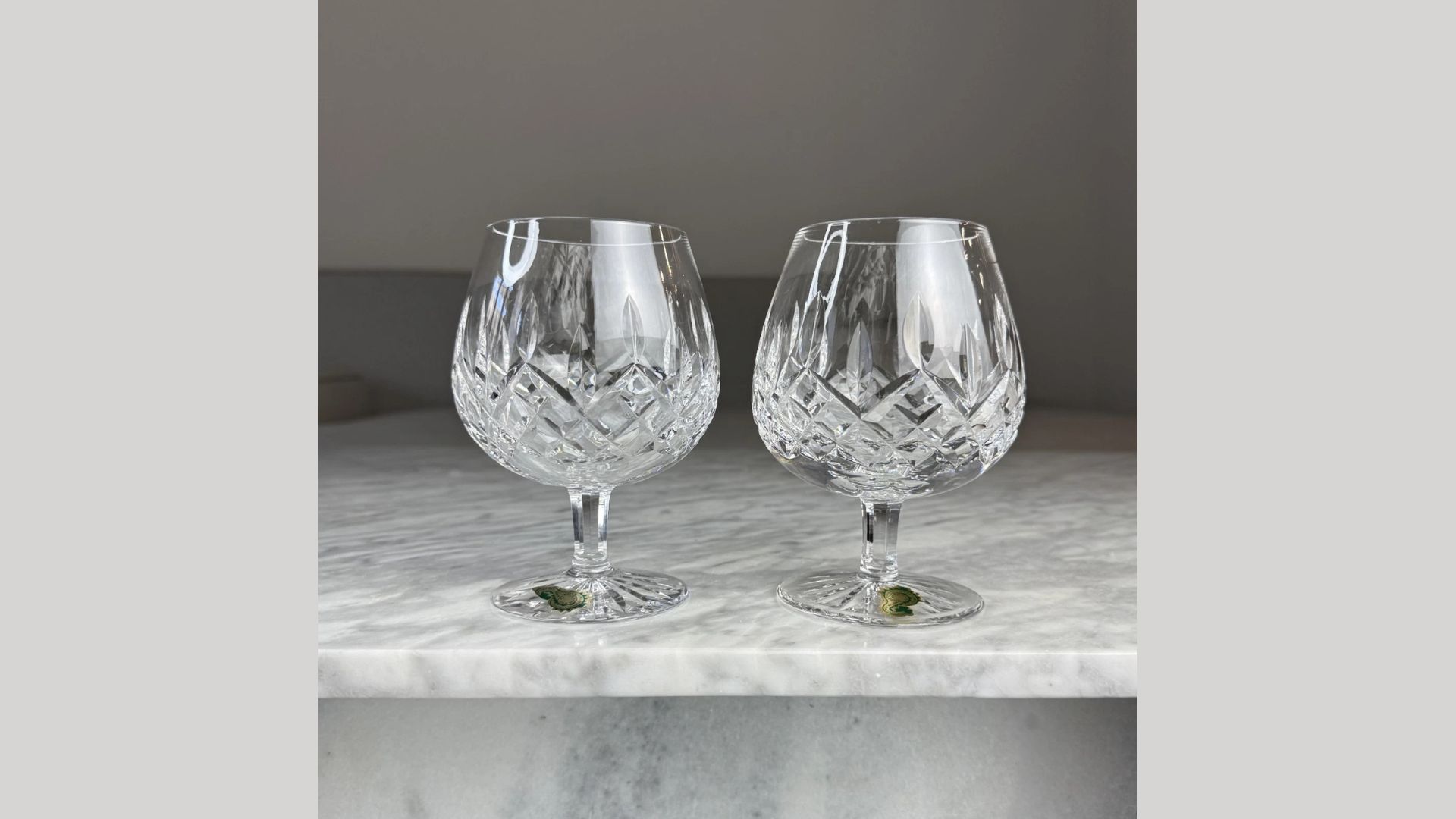 Waterford Lismore Brandy Balloon Glasses