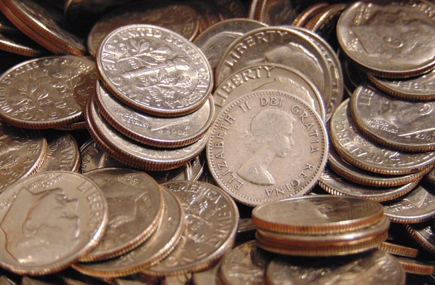 More details An example of a potential find in coin roll hunting: a silver Canadian dime, found in a box of forty dollars' worth of American dimes
