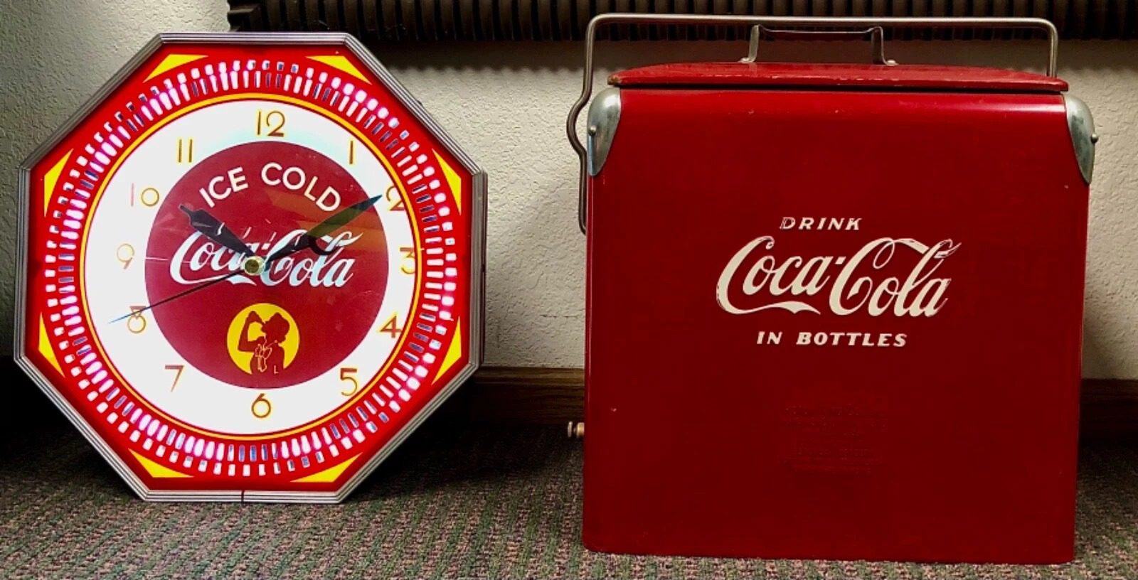 COCA COLA SPINNER DIAL NEON CLOCK SIGN