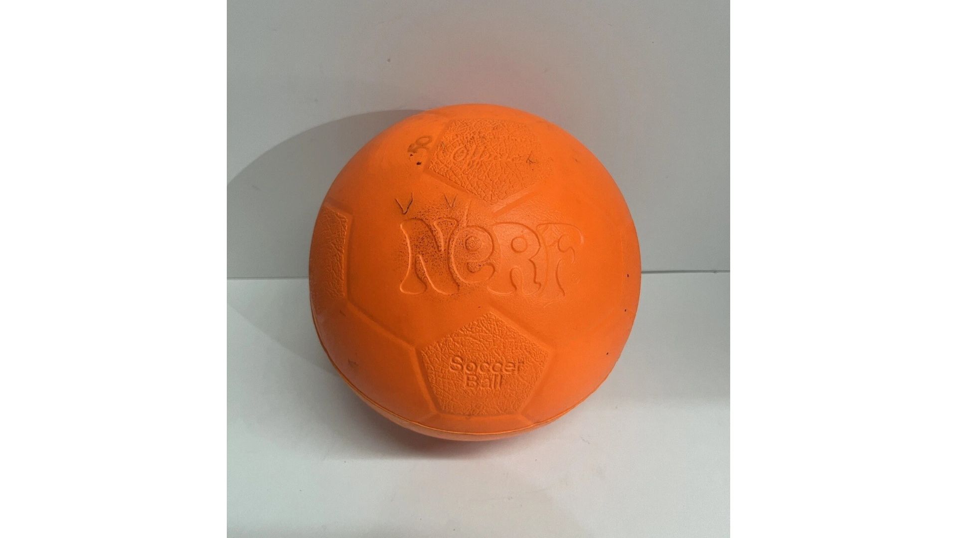Vintage NERF Soccer Ball Orange Original Parker Brothers Official Ball