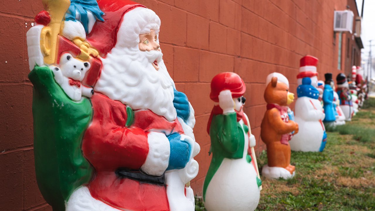 Christmas holiday blow molds