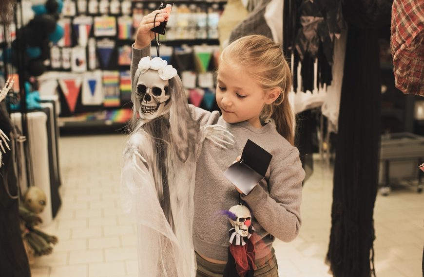 Girl Halloween decor store