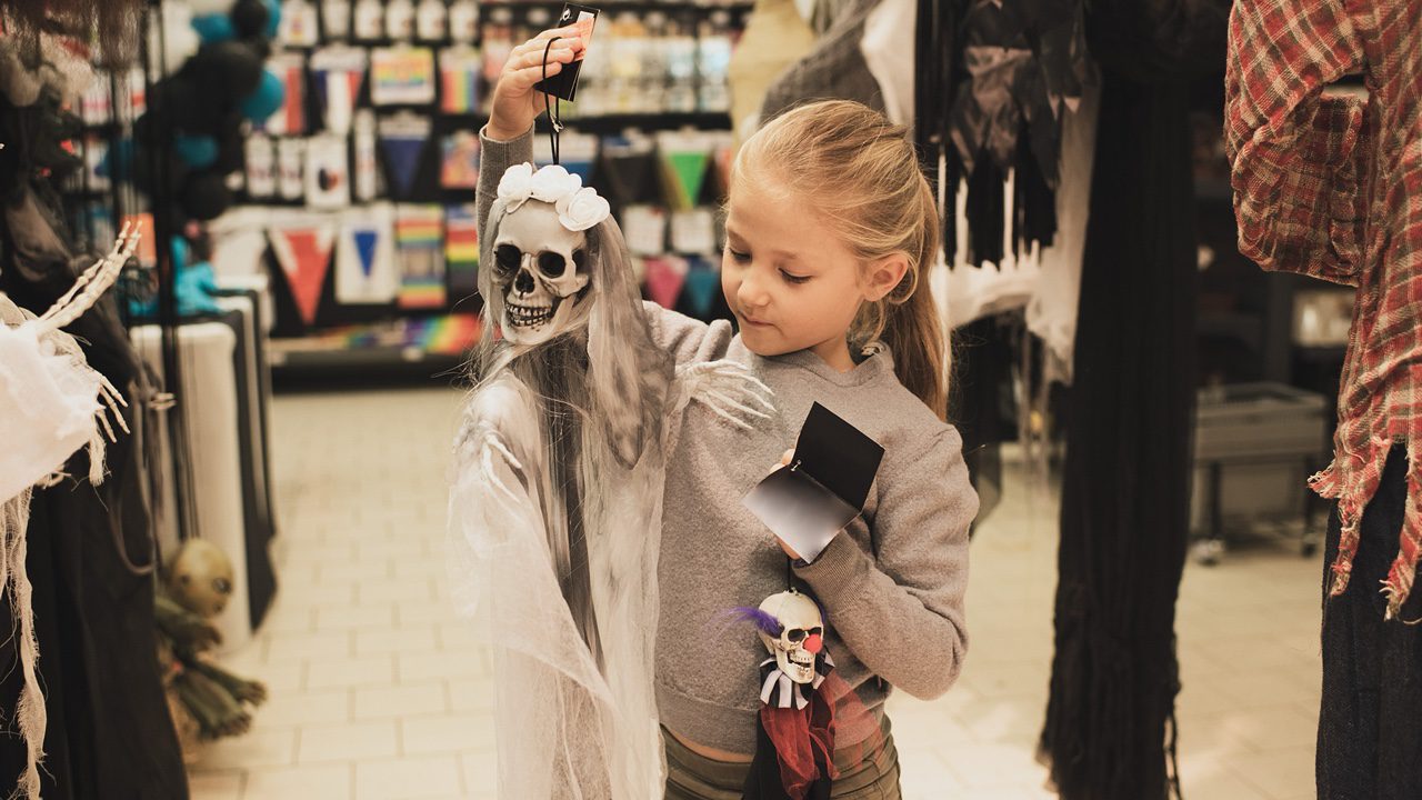 Girl Halloween decor store