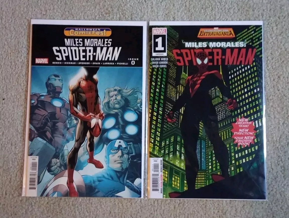 Miles Morales Spider-Man Halloween Comic Extravaganza/Comic Fest Lot (2 Books)