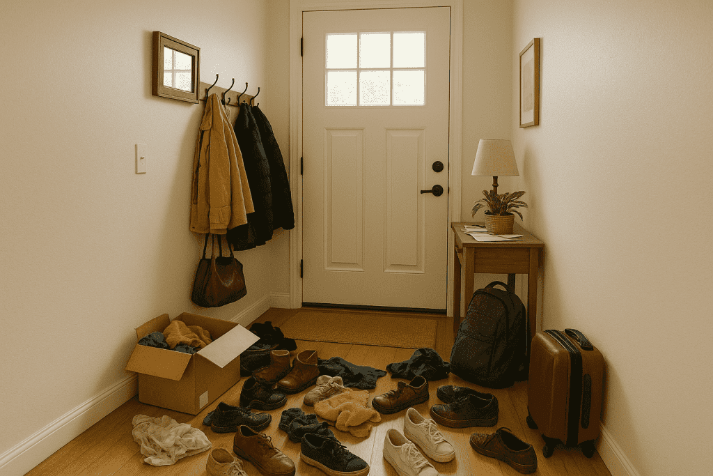 clutter entryway