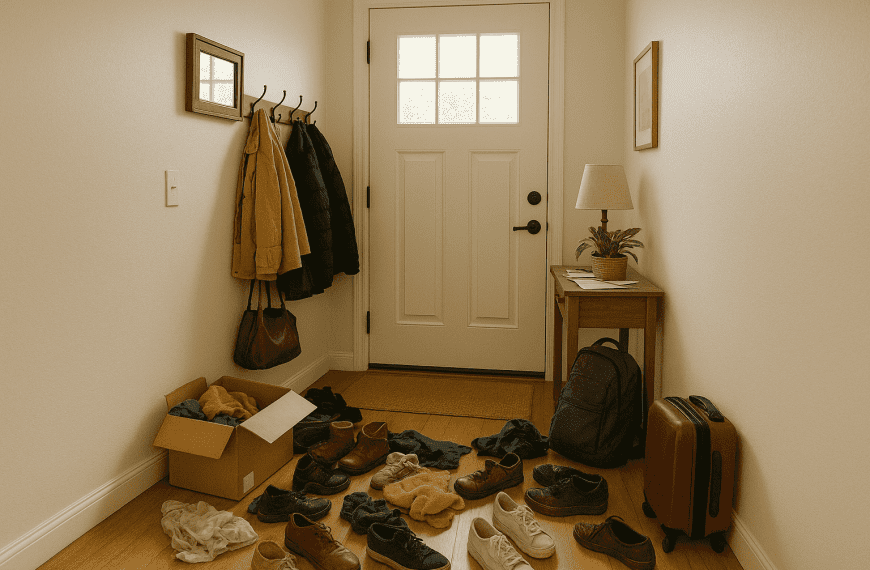clutter entryway