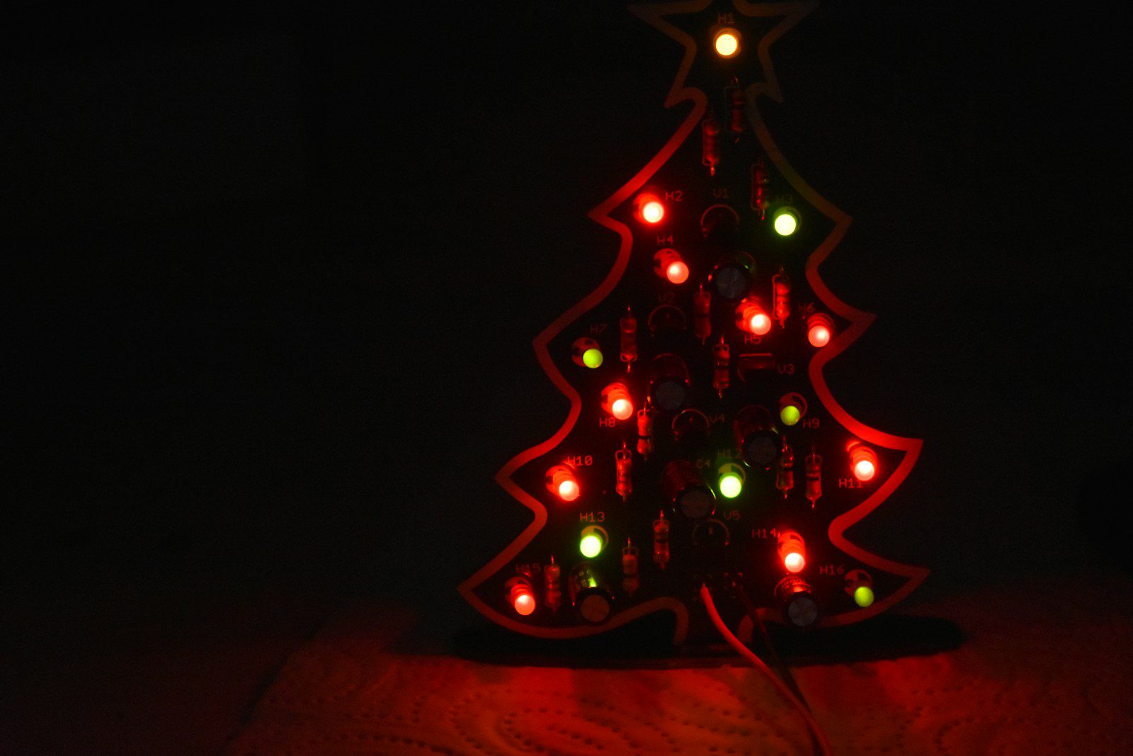 lighted Christmas tree decor