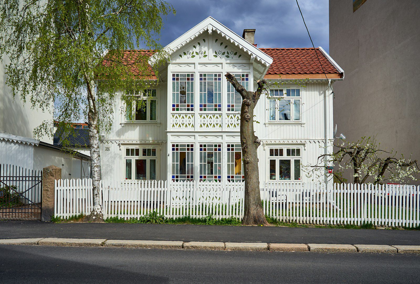 white wooden fence near brown tree during daytime