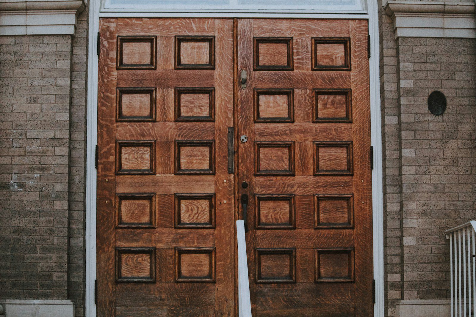 brown wooden door