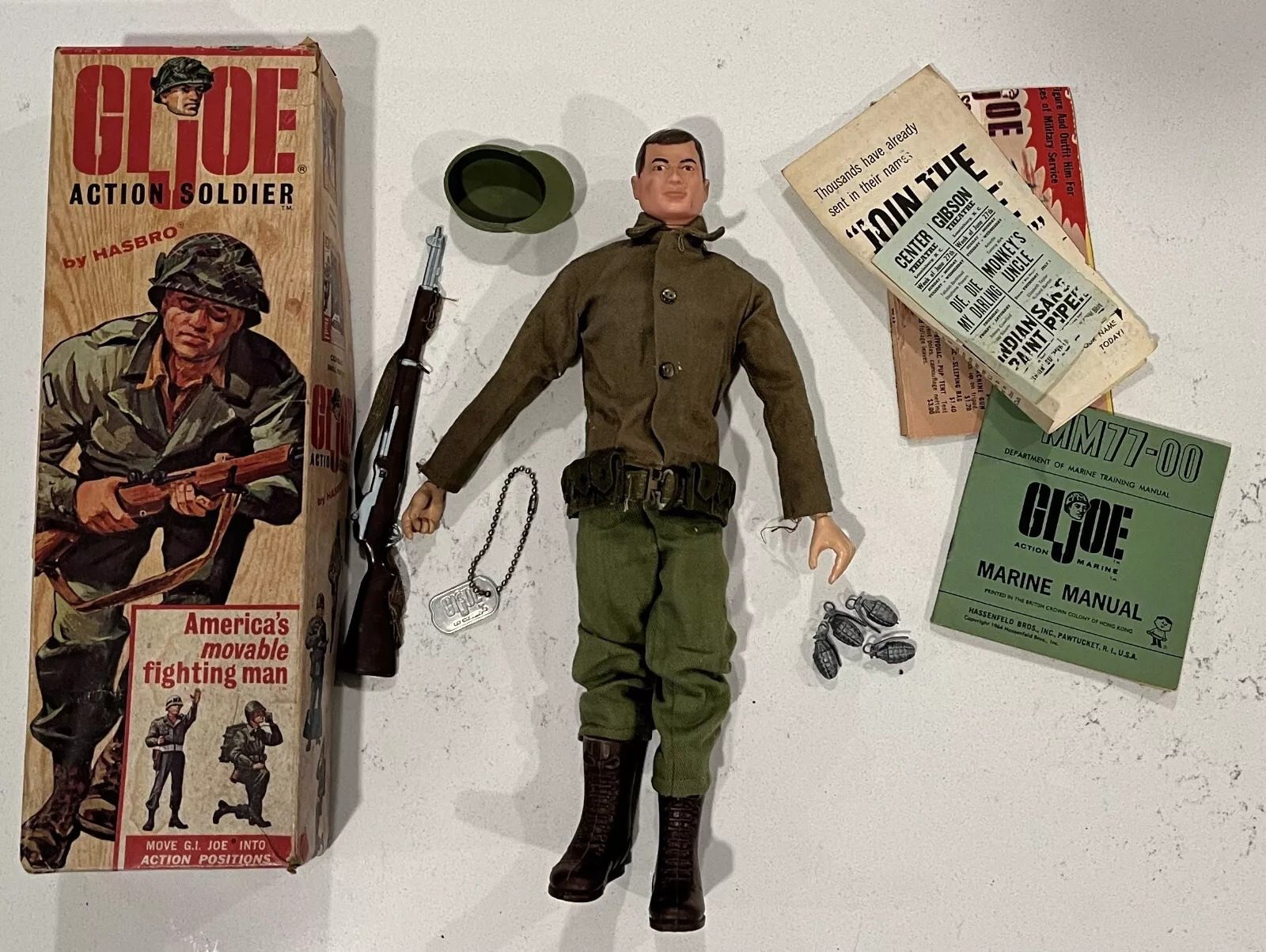 1964 Hasbro - G.I. Joe Action Soldier Figure #7500 in Original Box
