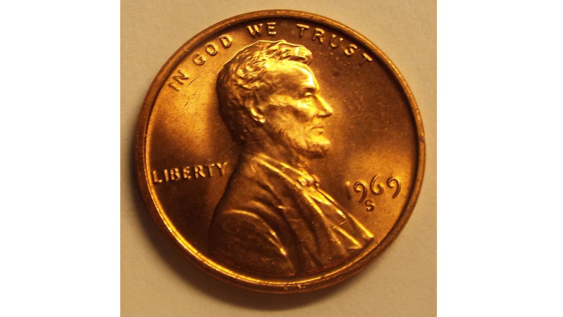 1969 S Lincoln Memorial Cent Penny Doubled Die Obverse