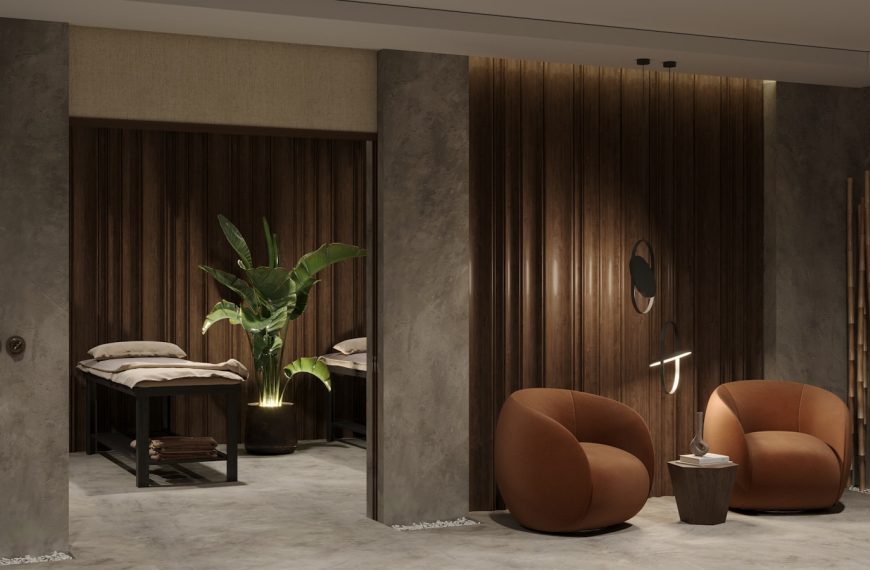 a couple of chairs sitting next to each other in a room