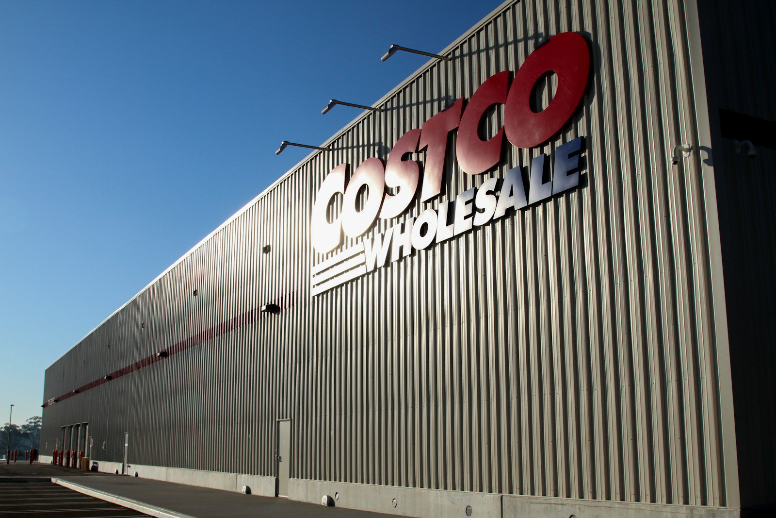 a building that has a sign on the side of it Costco