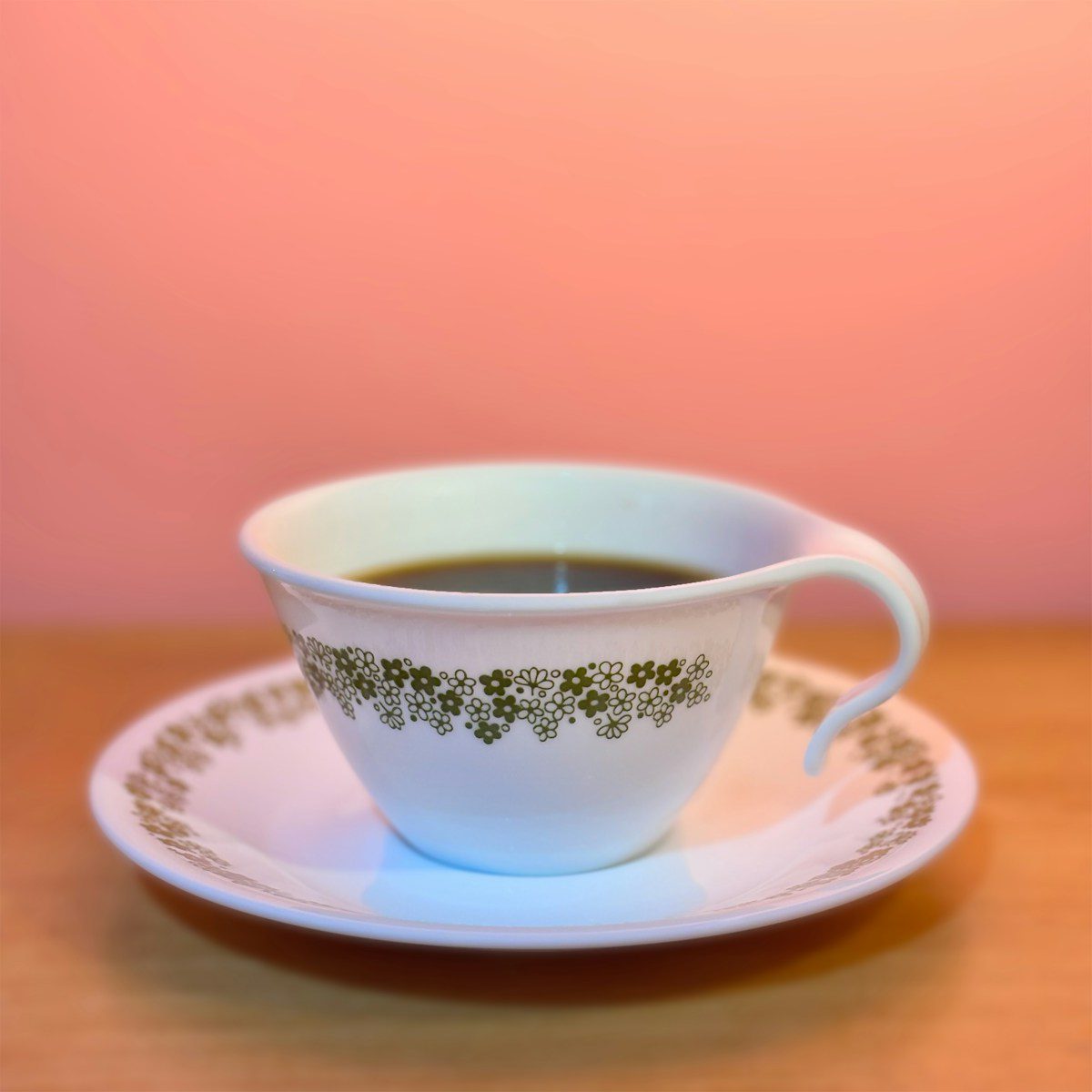 A cup of coffee sitting on top of a saucer