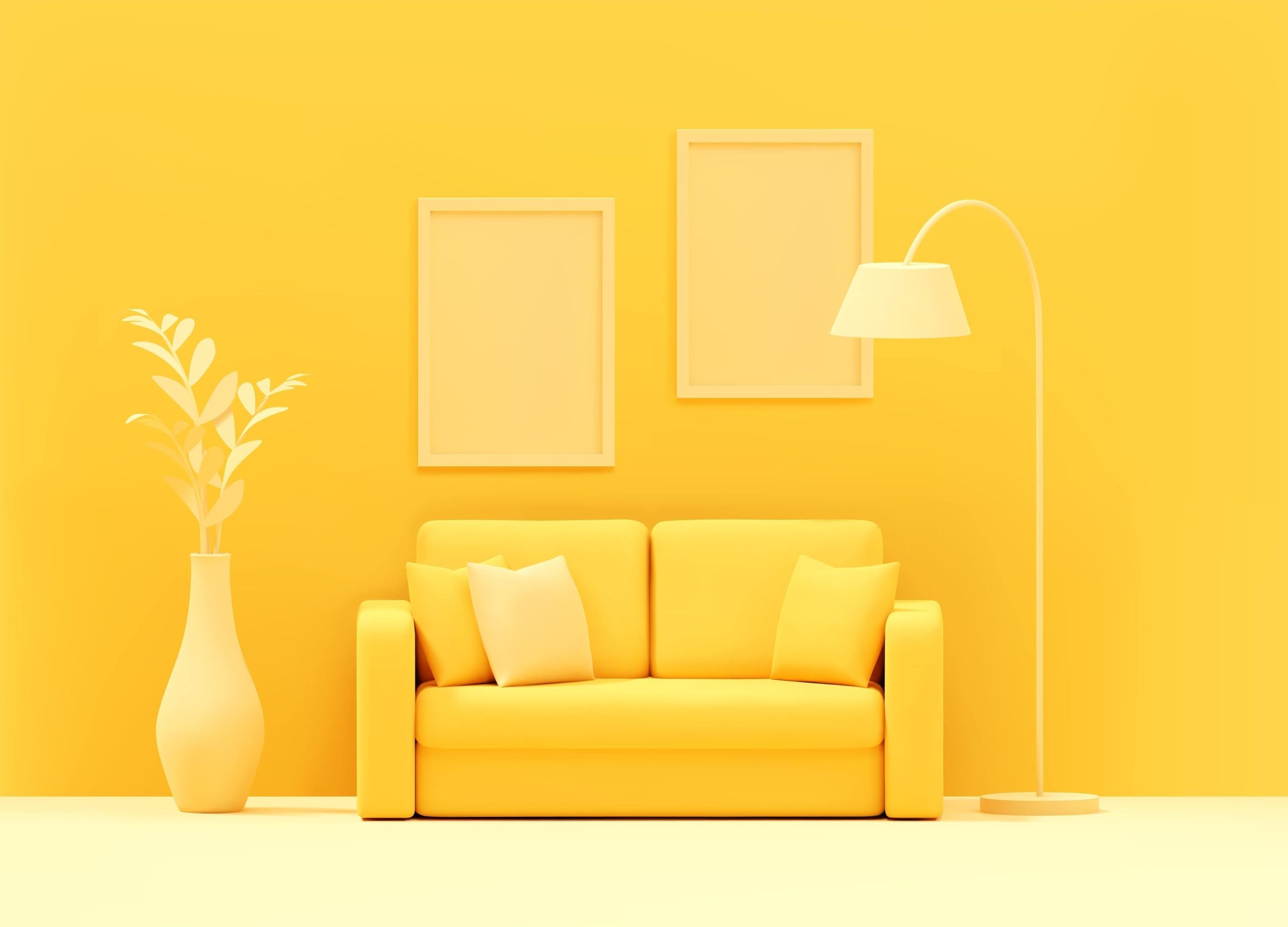 Bright Yellow room
