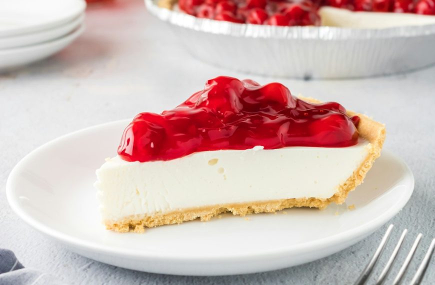 red and white cake on white ceramic plate