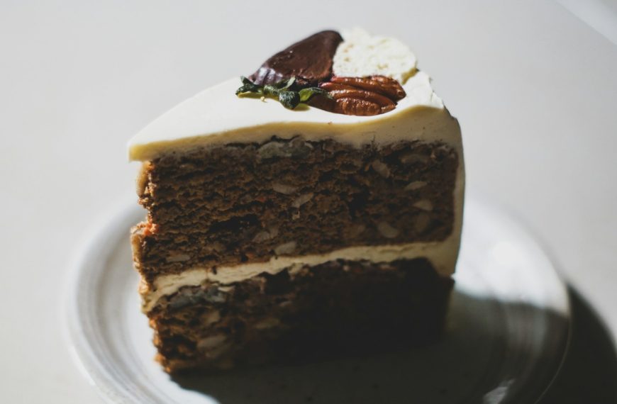 chocolate cake on white ceramic plate