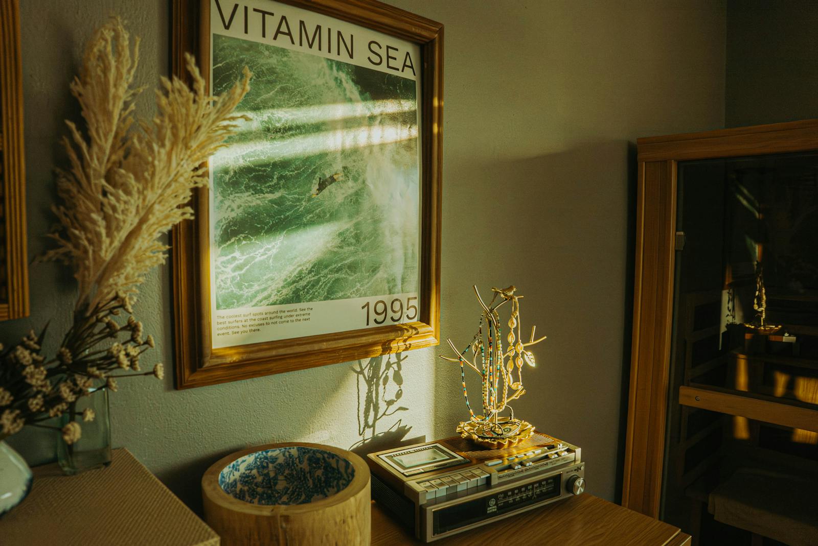 Free stock photo of decoratioons, dresser, sunrise