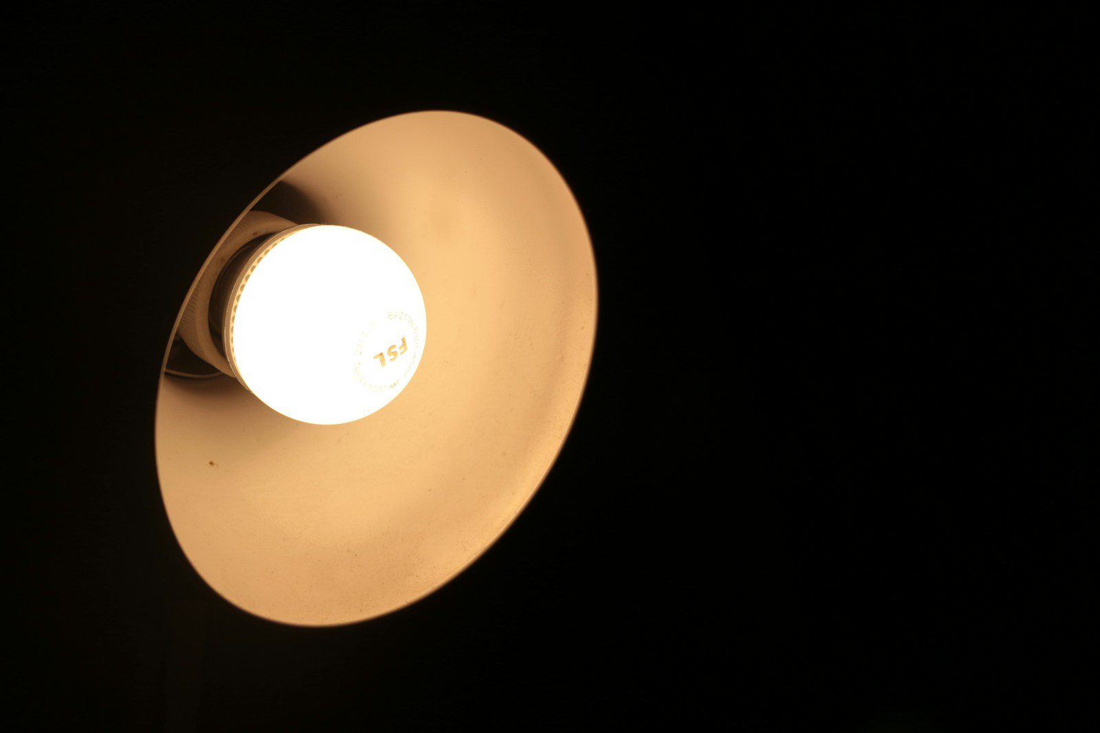 a light that is on in the dark