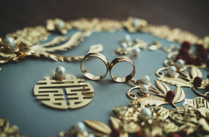 gold and silver beaded necklace