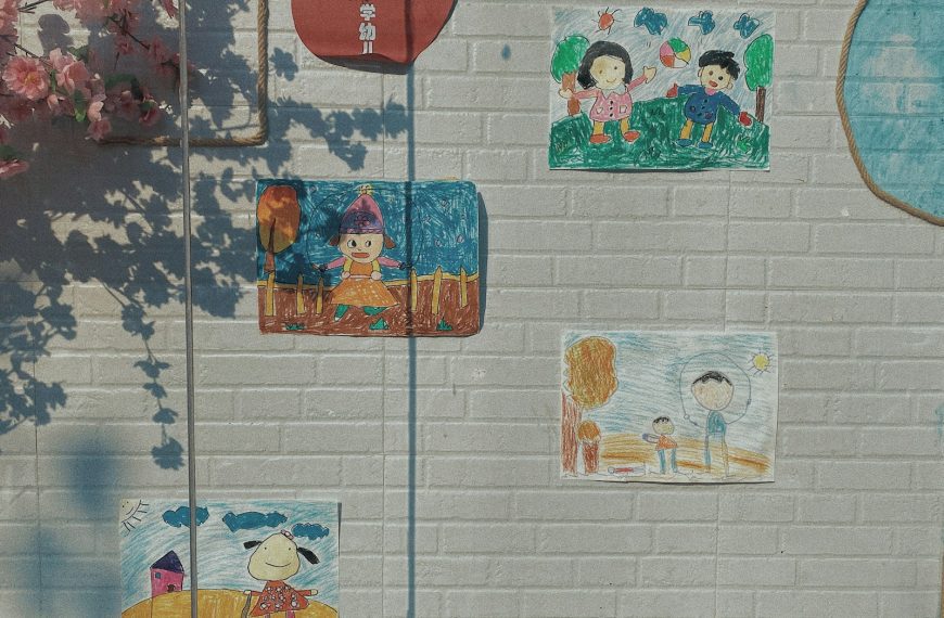 red blue and yellow abstract painting