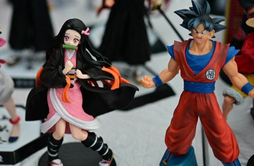 Anime action figures of nezuko and goku