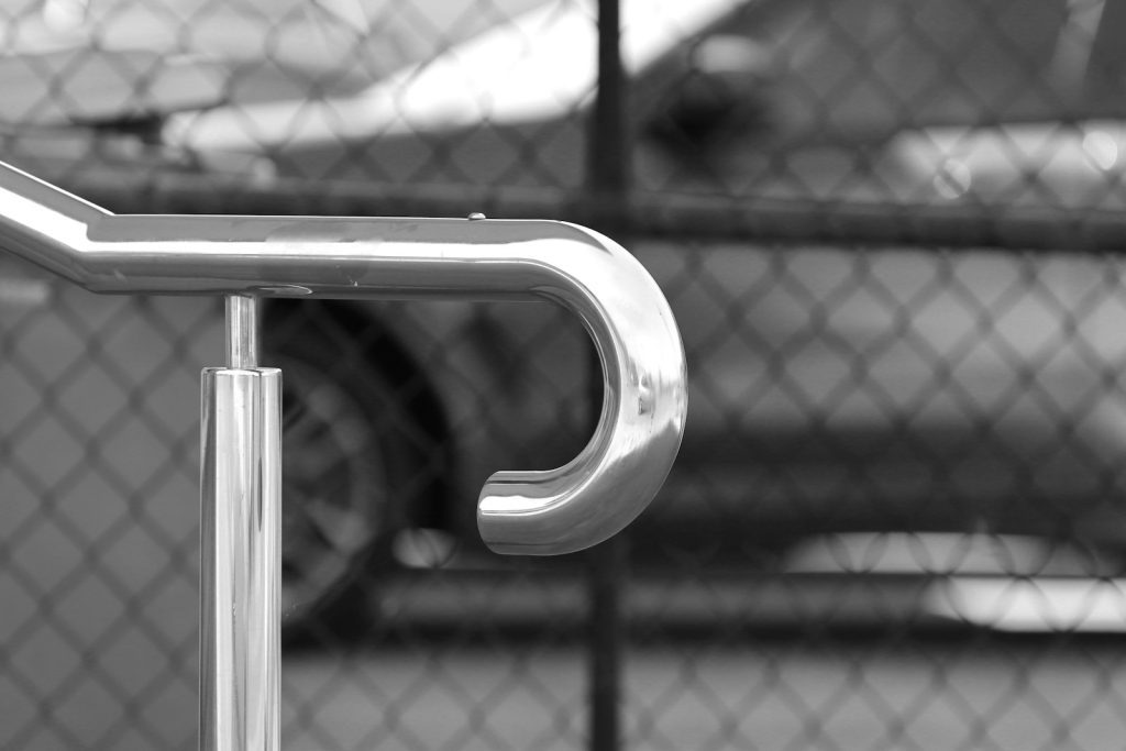 a close-up of a fence
