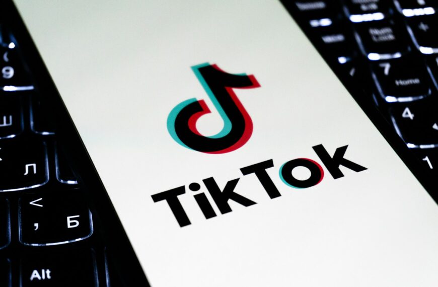 Tiktok logo on a phone screen