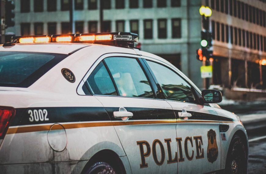 police car at street