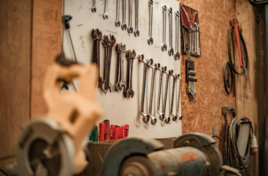 brown and gray metal tools