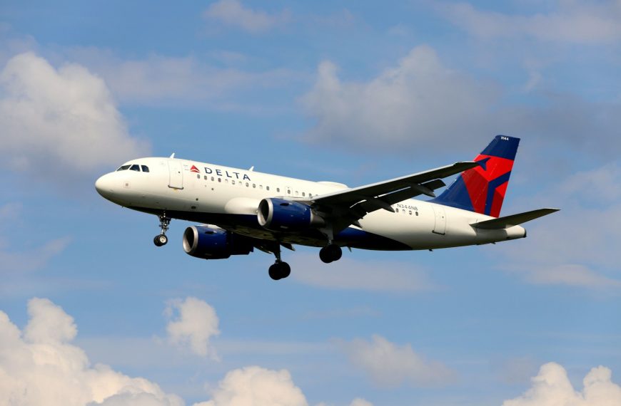 a large airplane flying in the sky