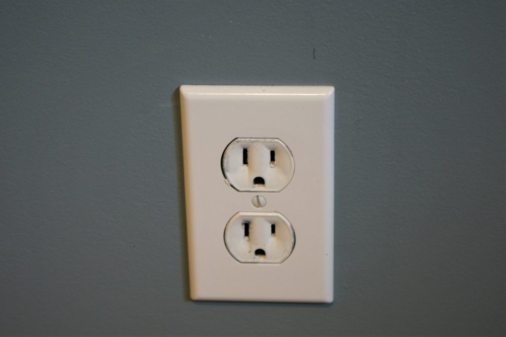 a white electrical outlet