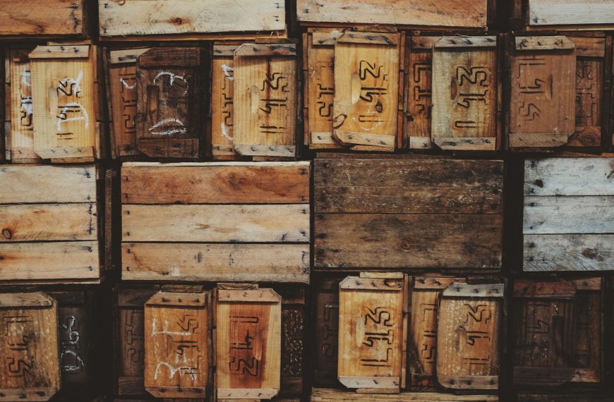 brown wooden pallets