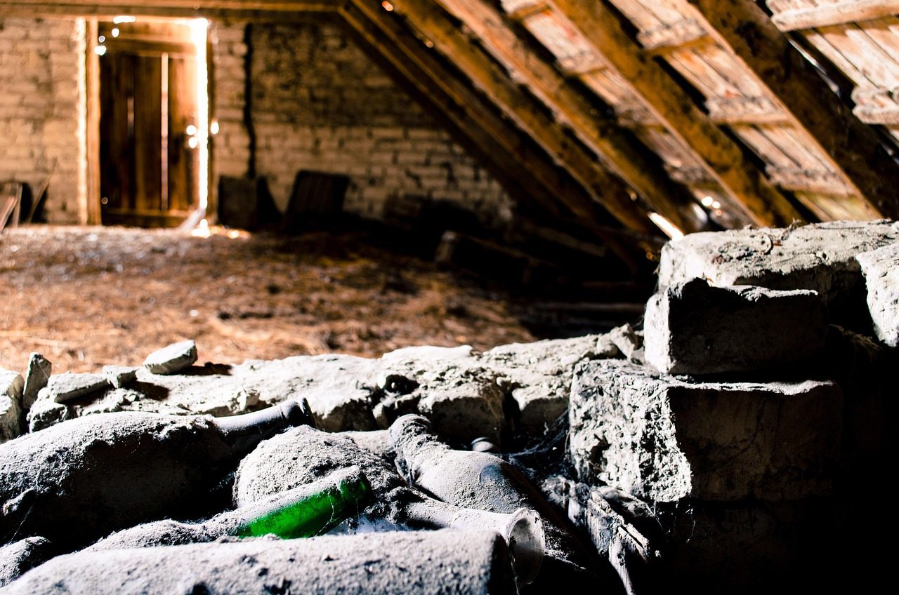 attic, pise, old attic, tile, green bottle, door, garrett pace, attic, attic, attic, attic, attic