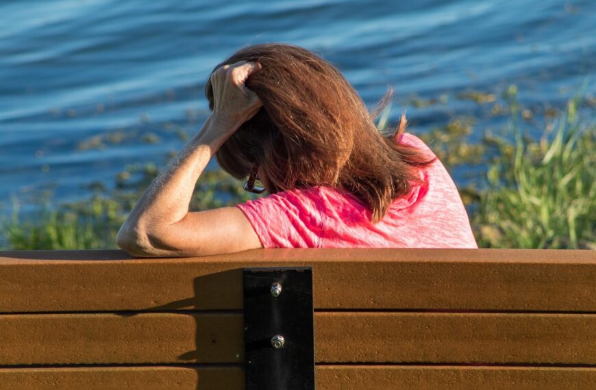 woman, thinking, bench, person, sitting
