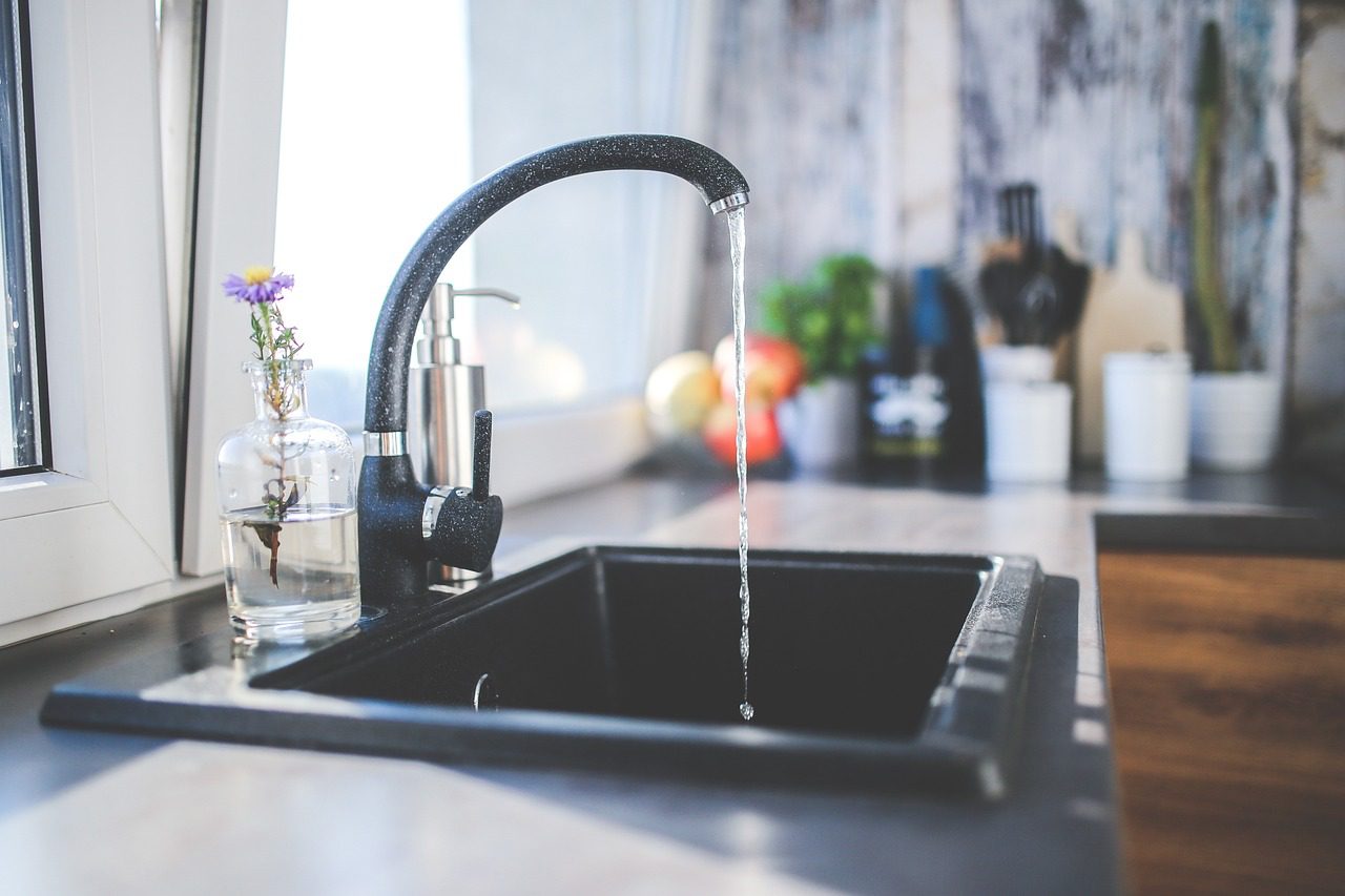 tap, black, faucet, nature, kitchen, sink, interior, design, modern, water