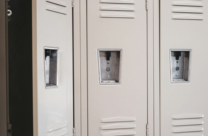 white wooden cabinet doors closed