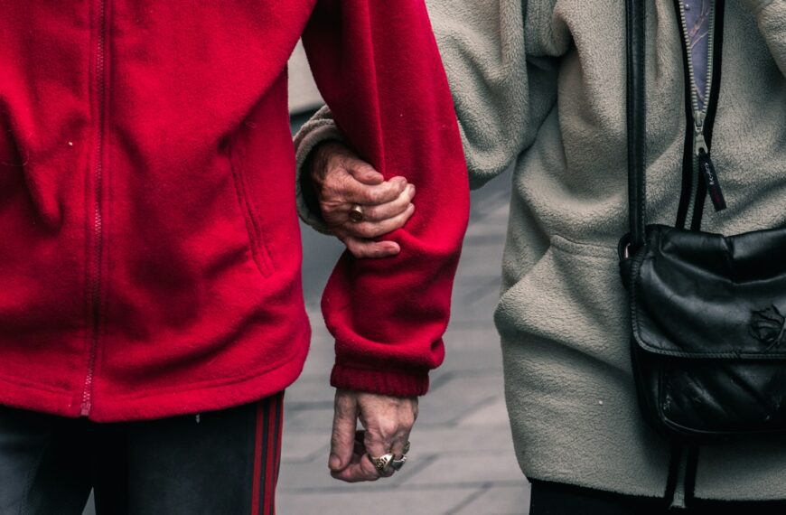 person wearing red jacket