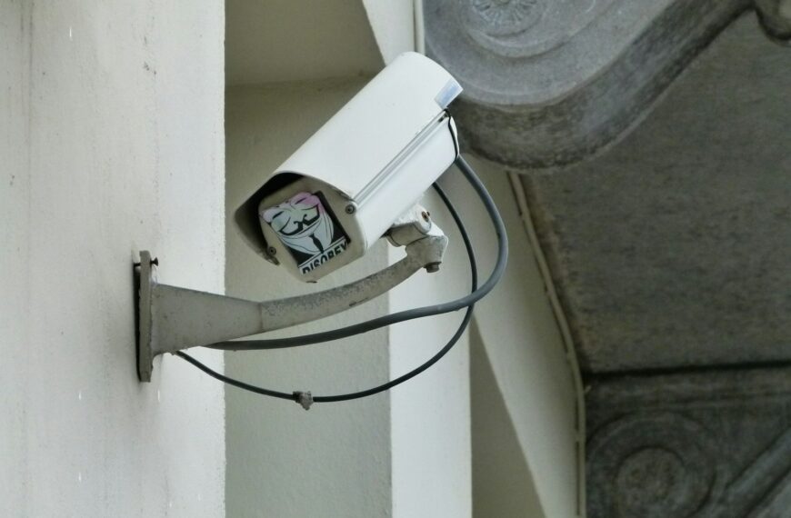 white surveillance camera