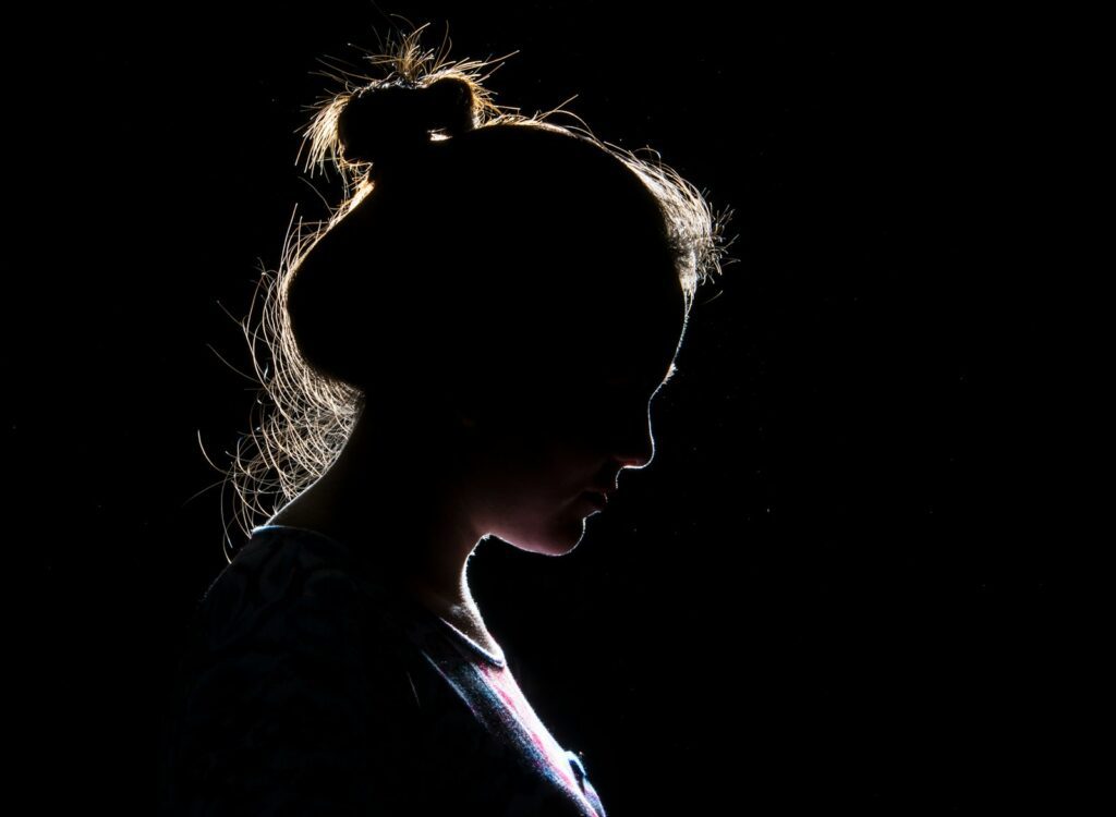 silhouette of woman