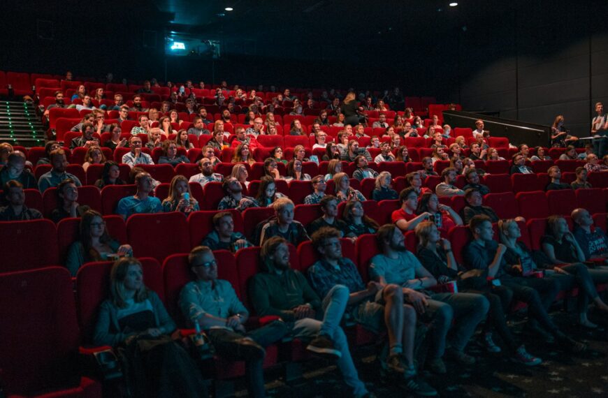 person watching movie