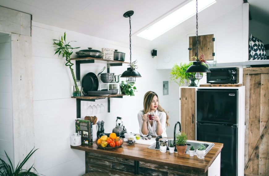 woman sitting in front of table