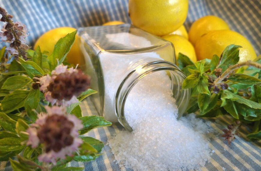 Lemons, herbs, and salt create a fresh composition.
