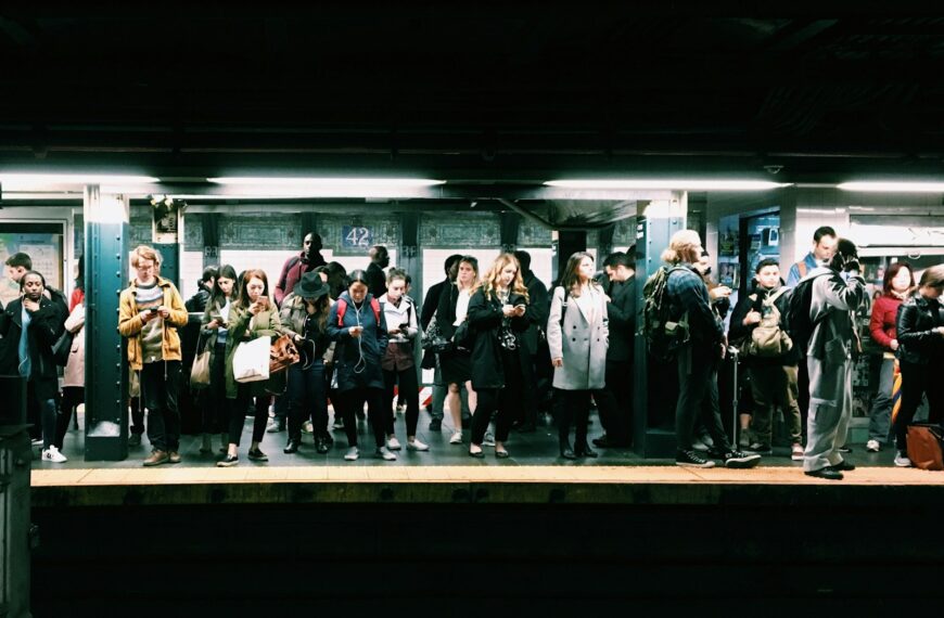 group of people at subway
