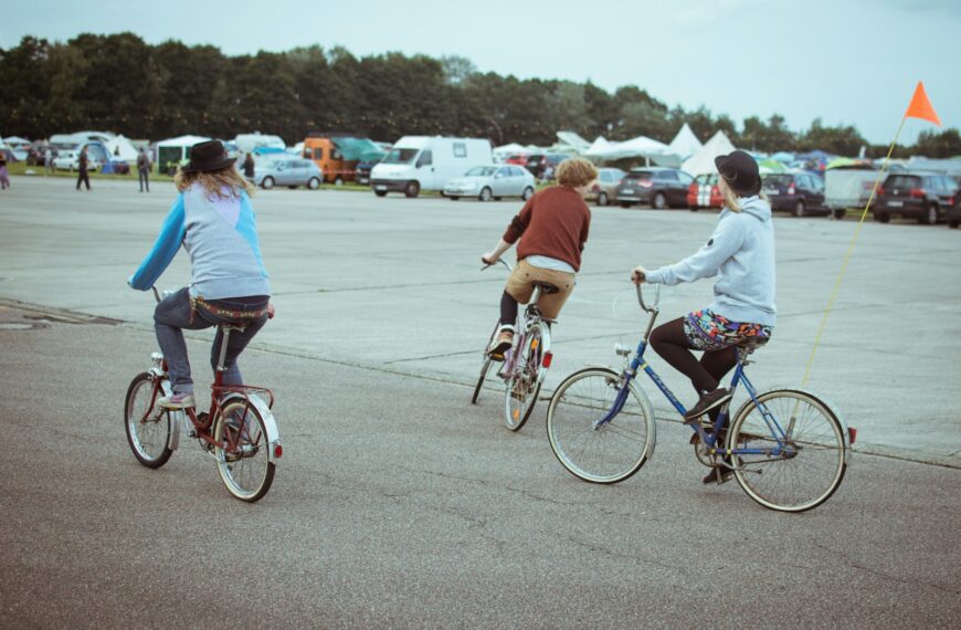 people riding bicycle