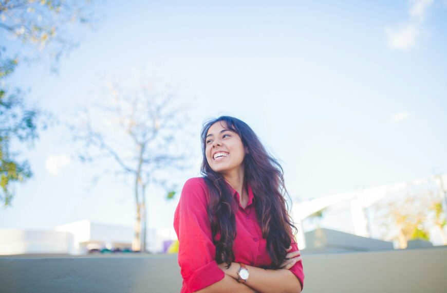smiling woman posing