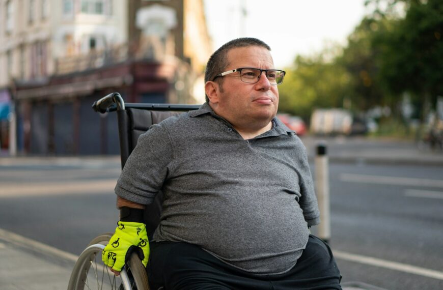 a man in a wheelchair