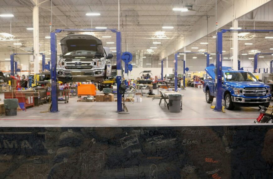 black car in a garage