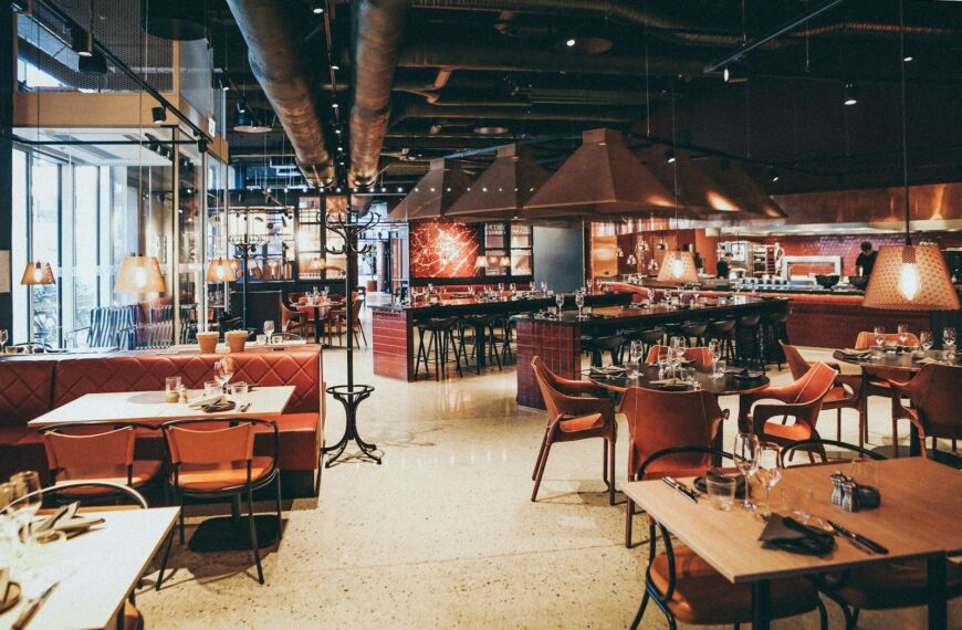 rectangular beige wooden tables and chair