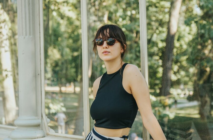 a woman wearing sunglasses